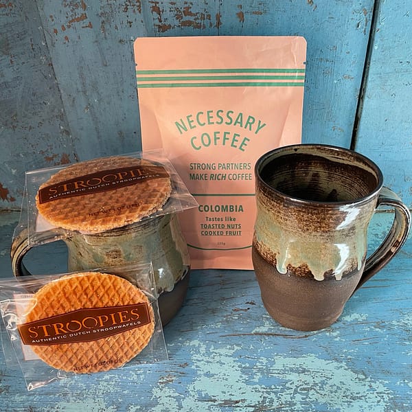 Two mugs and coffee